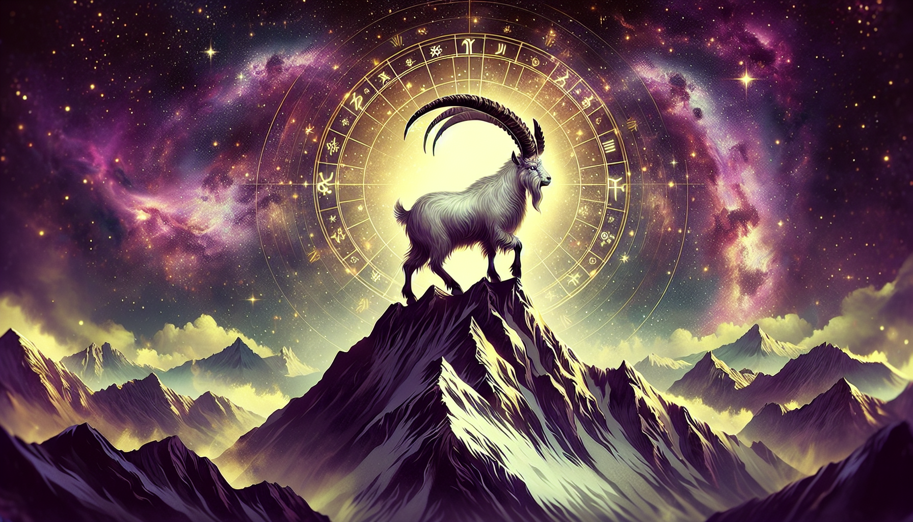 Illustration of Capricorn zodiac sign