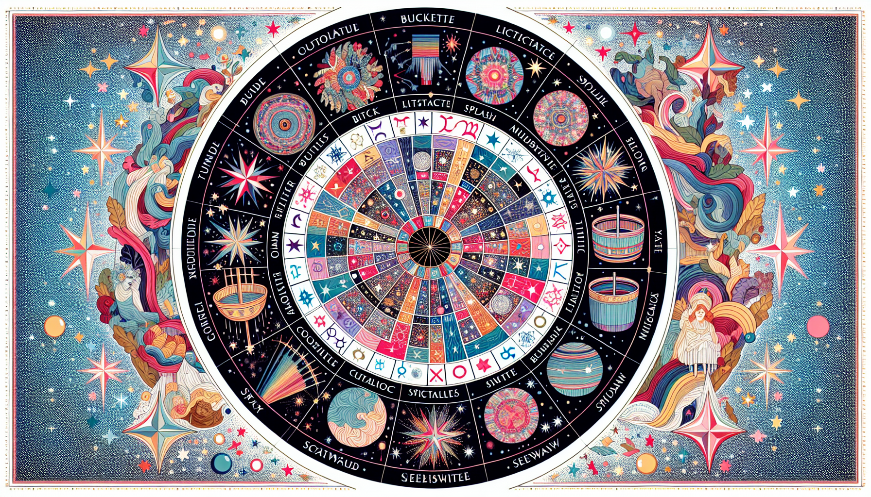 Illustration of astrological pattern configurations in a birth chart