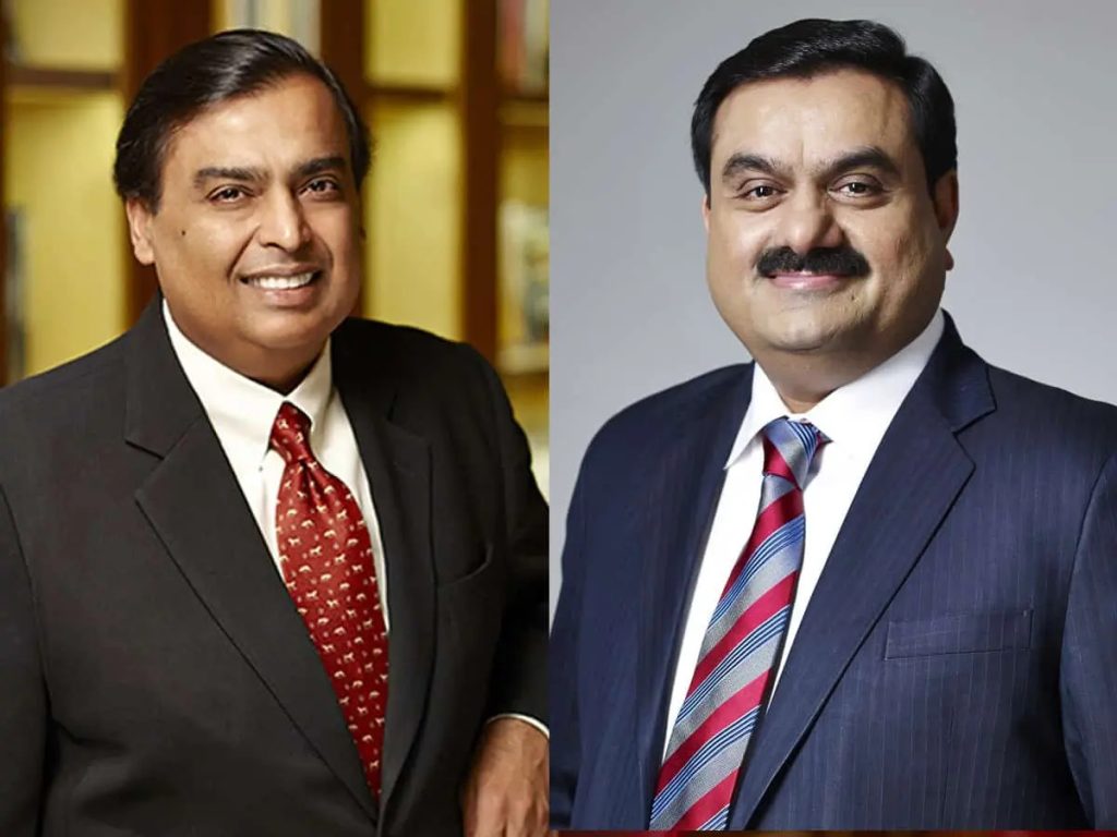 Mukesh Ambani y Gautam Adani