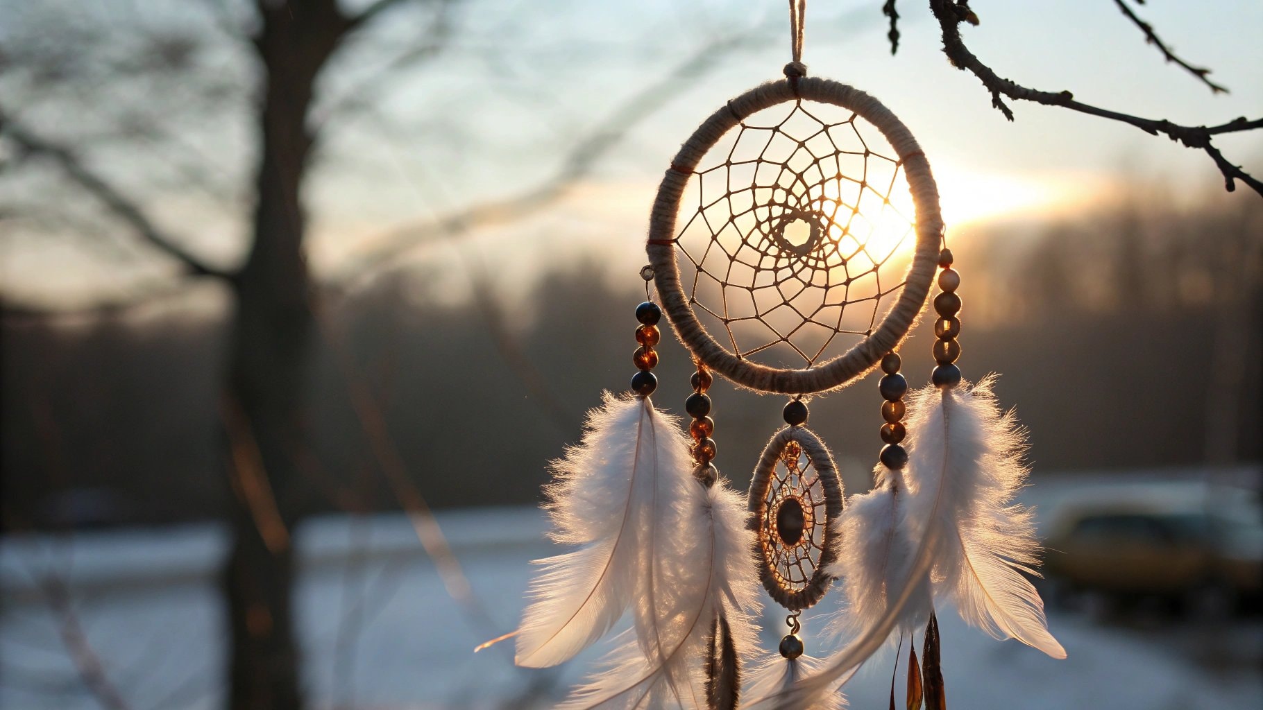 Dreamcatcher symboliseert goddelijke berichten en spiritueel ontwaken verbonden met engelnummer 0.