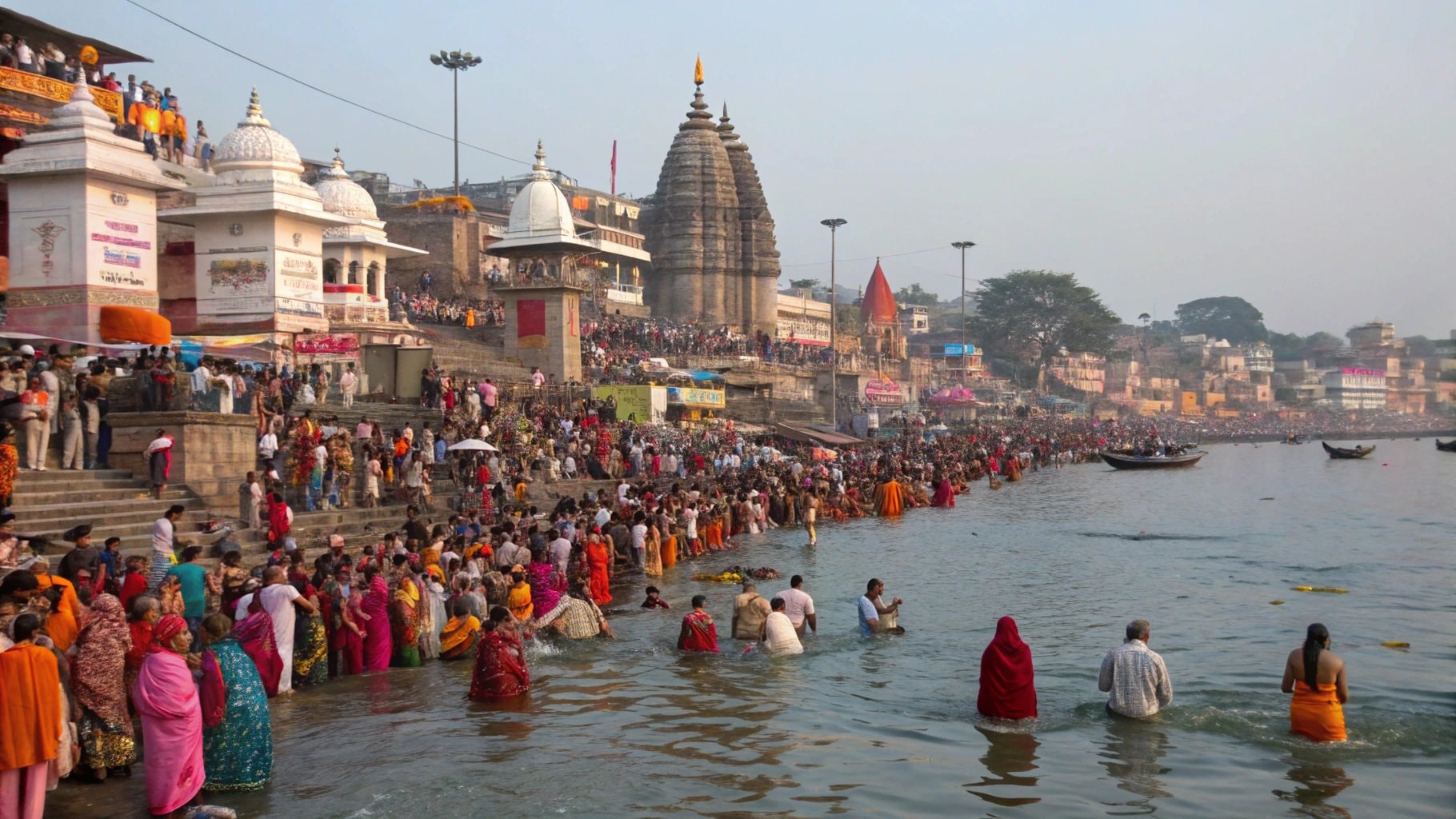 Des foules de fidèles se sont réunis sur les Ghâts de Varanasi, se baignant dans le Gange pour célébrer Maha Shivratri