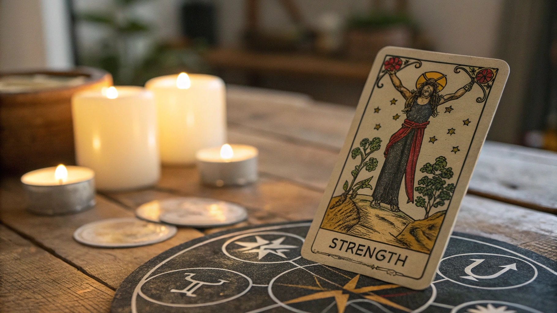 Strength tarot card 