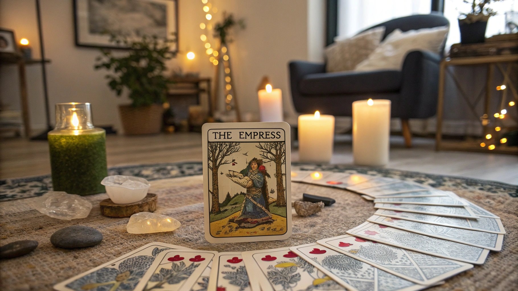 Κάρτα Tarot Empress που αντιπροσωπεύει την ενέργεια που καλλιεργεί τον Zodiac της 23ης Σεπτεμβρίου