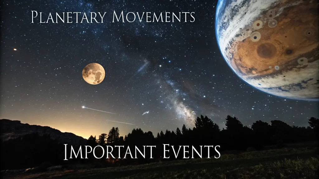Planetaire bewegingen en belangrijke gebeurtenissen | Luxe astrologie Planetaire bewegingen en belangrijke gebeurtenissen