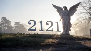 2121 angel number with an angel