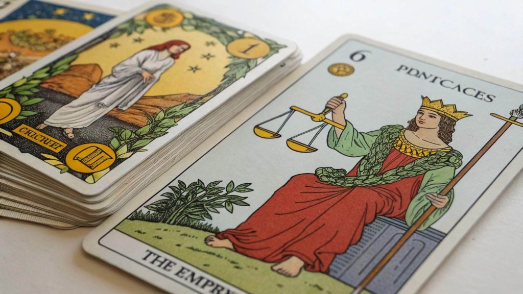 पेंटाकल्स का 6 कार्ड का अर्थ | डीलक्स ज्योतिष पेंटाकल्स के 6 कार्ड का टैरो अर्थ