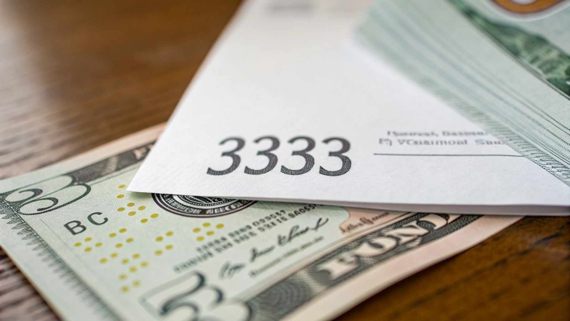 3333 angel number money